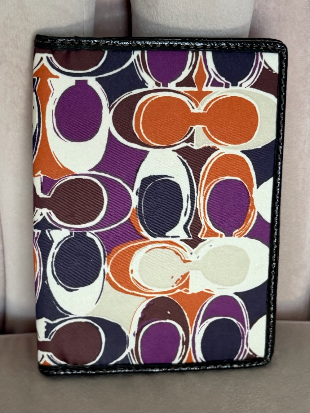 COACH Sateen Signature Purple & Orange Flap Wallet Organizer 💜🤎🧡 - Picture 16 of 16